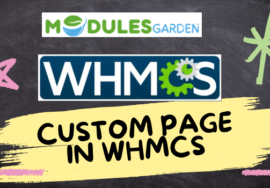 Custom page in whmcs