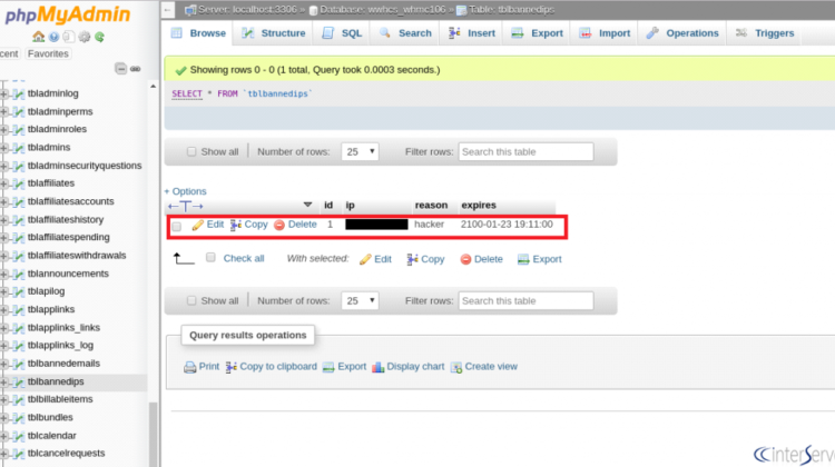 Unblock IP Address in WHMCS