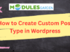 How to Create Custom Post Type in Wordpress