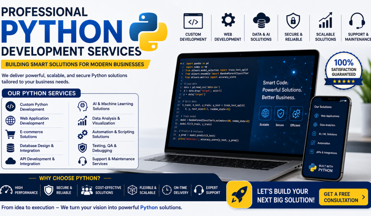 Professional Python Development Services for Custom Business Solutions