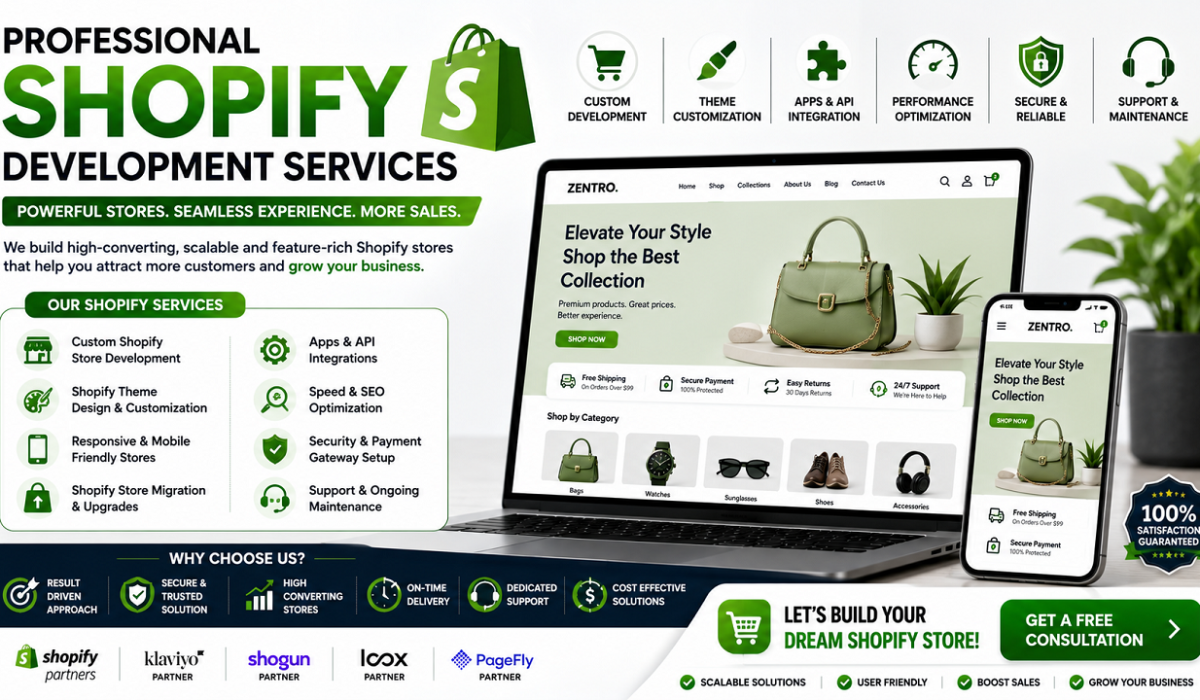 Professional Shopify Development Services for Growing Ecommerce Businesses