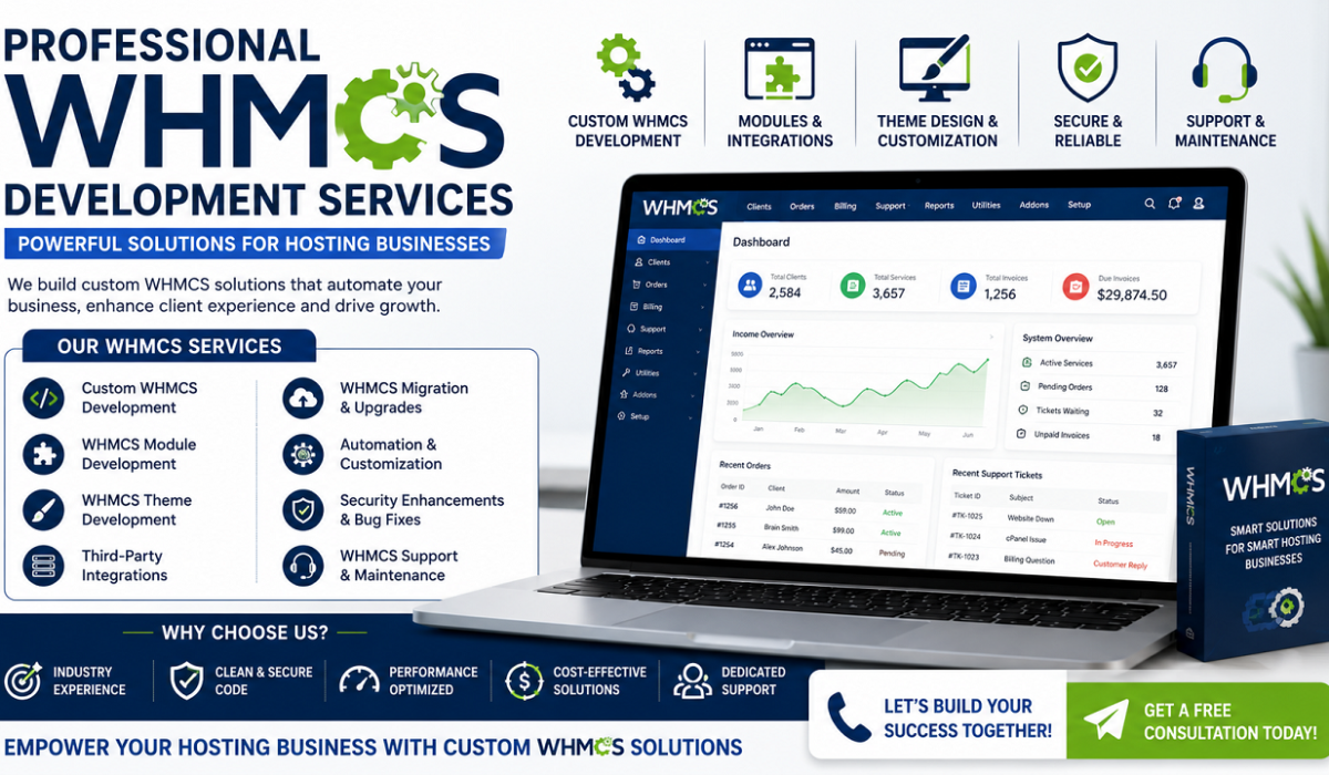 Professional WHMCS Development Services for Hosting Businesses